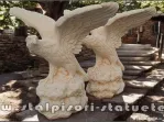 Statuetă vultur, acvilă, șoim, galben patinat, model S35.