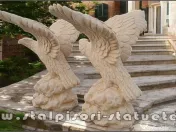 Statuetă vultur, acvilă, șoim, galben patinat, model S35. 