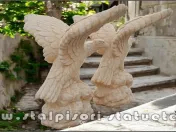 Statuetă vultur, acvilă, șoim, galben patinat, model S35. 