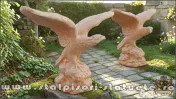 Statuetă vultur, acvilă, șoim, galben patinat, model S35. 