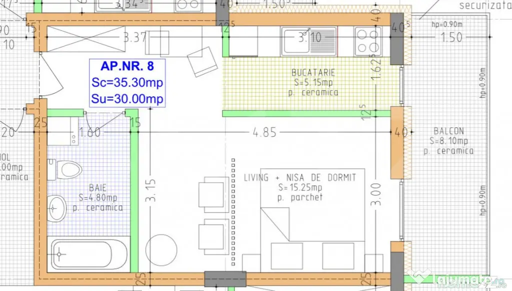 Apartament de vânzare – bloc nou, 47 mp, zona zavoaie ter - Bistrita (Bistrita-Nasaud)
