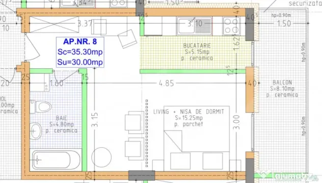 Apartament de vânzare – bloc nou, 47 mp, zona zavoaie ter - Bistrita (Bistrita-Nasaud)