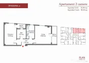 Apartament 2 camere, 57 mp, decomandat, etaj 1/4, MILITAR... 