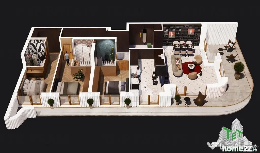 Apartament superb cu 3 camere de in zona Pipera