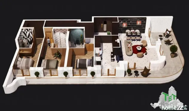 Apartament superb cu 3 camere de in zona Pipera