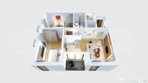 Apartament cu 3 camere, 59 mp, zona Cetate