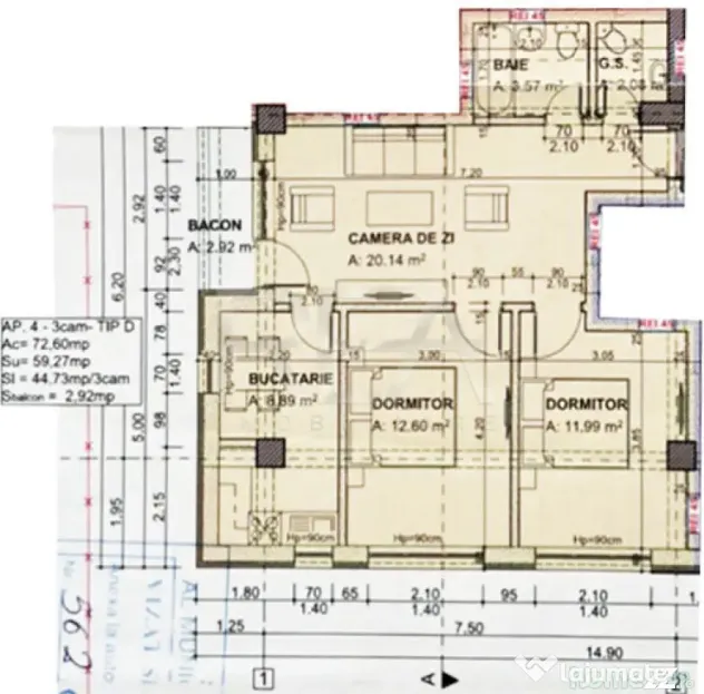 APARTAMENT 3 CAMERE - BLOC NOU CALEA GIULESTI - Bucuresti (Bucuresti-Ilfov)