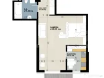 Apartament 1 camera, 41 mp, bucatarie inchisa, zona Dorobant