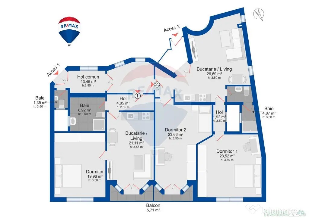 Apartament de vânzare cu suprafață de 150mp, Ultracent...