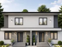 Duplex de vanzare, 124 mp, la rosu