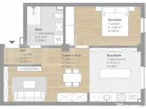 APARTAMENT FINISAT, 51mp, tva inclus, ansamblu nou, zona Tin