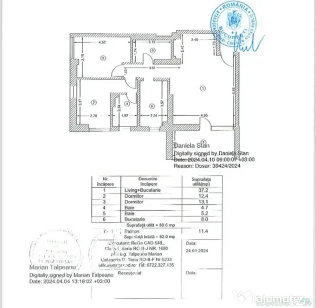 Apartament 3 camere 80,6MP | Panorama Residence | Sisesti |
