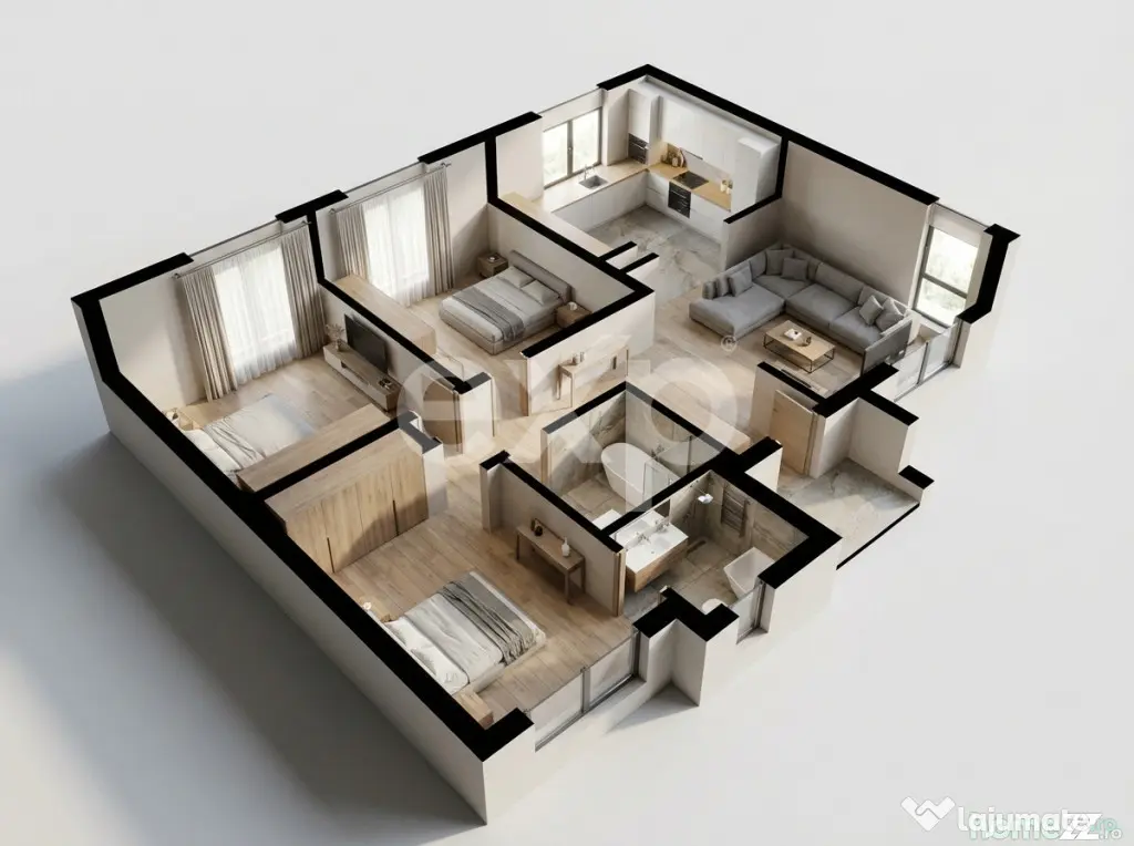 TVA inclus | Case PARTER 4 camere Trivale | Teren 465 mp | U