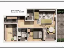 Apartament cu 3 camere, 87 mp, zona Centrala