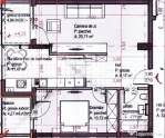 Apartament 2 camere decomandat, 58,7 mp utili + doua balcone