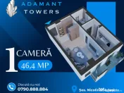 Adamant Towers | 1 camera | decomandat | 46.4 mp | Nicolina, Iaşi 