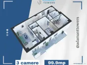 ADAMANT TOWERS, 3 camere, 3B, decomandat, CUG - Rond Vechi 