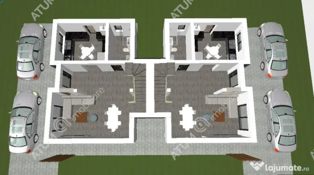 Casa intabulata de 4 camere cu 2 bai si teren de 200 mp in S