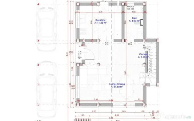 Casa intabulata de 4 camere cu 2 bai si teren de 200 mp in S