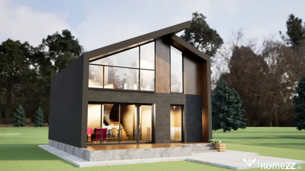 Casă nouă P+E, 115 mp, teren 900 mp, langa de Vatra Dornei