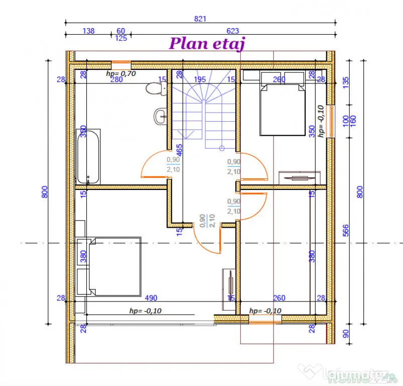 Casă nouă P+E, 115 mp, teren 900 mp, langa de Vatra Dornei