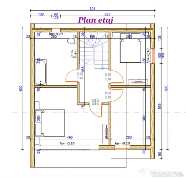 Casă nouă P+E, 115 mp, teren 900 mp, langa de Vatra Dornei