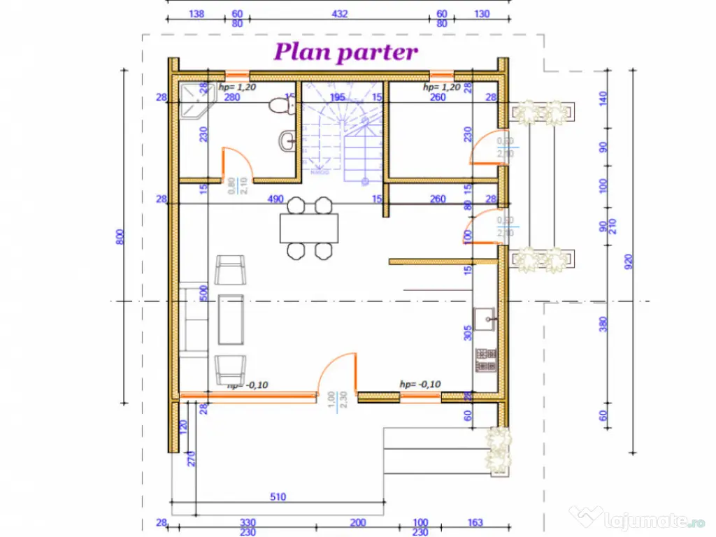Casă nouă P+E, 115 mp, teren 900 mp, langa de Vatra Dornei