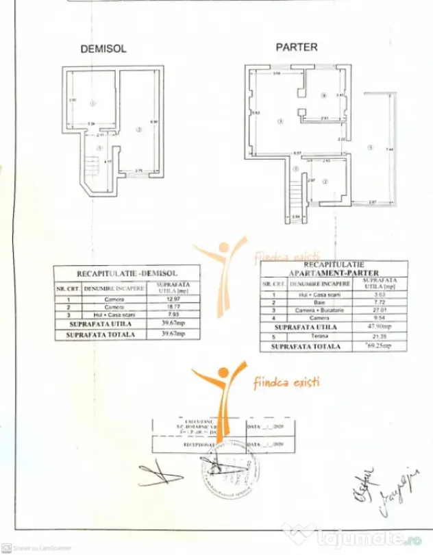Apartament individual 4 camere 110 mp în Vilă + 167mp CURT