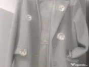 Palton modern, gri, cu captuseala 