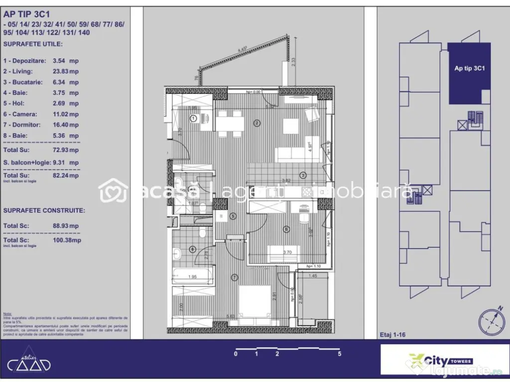 Apartament premium 3 camere în Timișoara cu parcare sub...