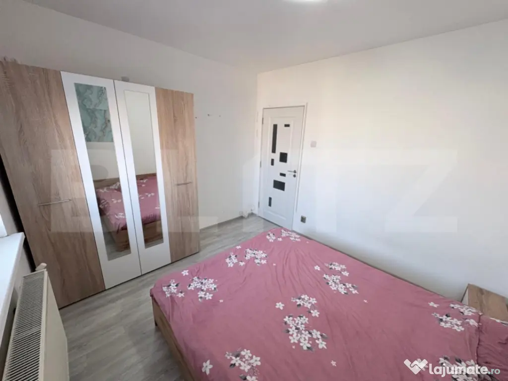 Apartament 42 mp, mobilat și renovat, cu balcon și AC –