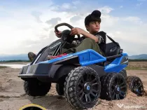 UTV electric pentru 2 copii Kinderauto BJSX2319 6x6 300W 24V Blue