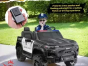 Masinuta electrica pt 2 copii Kinderauto Police Patrol 4x200w, 24V Black