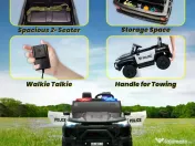 Masinuta electrica pt 2 copii Kinderauto Police Patrol 4x200w, 24V Black