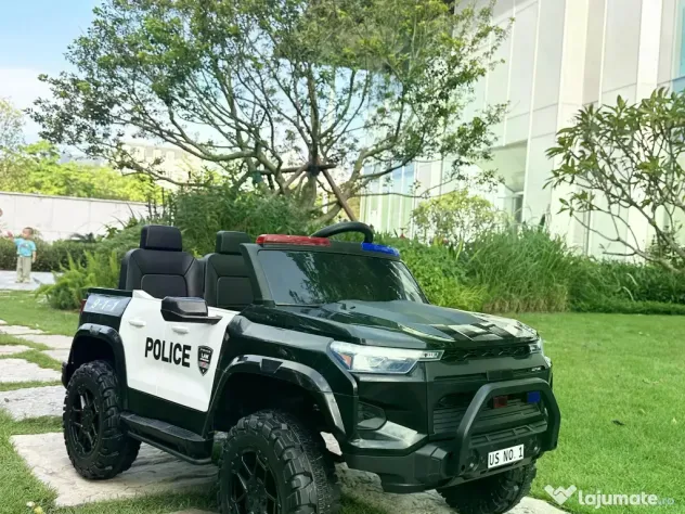 Masinuta electrica pt 2 copii Kinderauto Police Patrol 4x200w, 24V Black