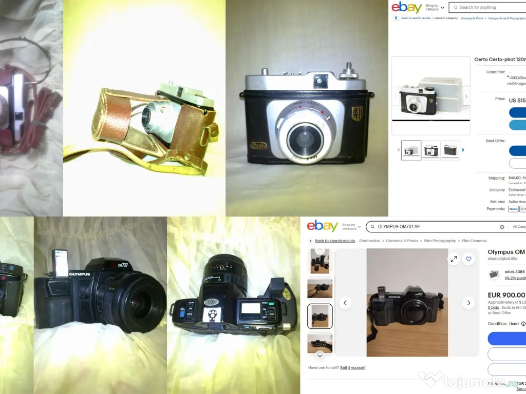Camera vintage Certo Phot si Olympus OM707 AF