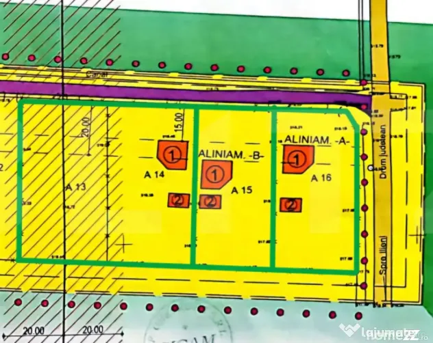 Teren intravilan 3405 mp – PUZ aprobat, front 60 m - Sancraiu (Covasna)