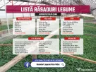 Rasaduri Legume de Vanzare 2026: Rasad de rosii, ardei, vinete, altele