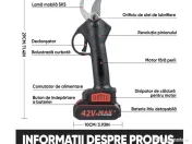 Foarfeca Electrica Profesionala 21V, 2 Acumulatori Inclusi 