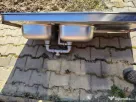 Vând chiuveta inox cu doua cuve și scurgător stare f.b. plus baterie inox cu robineți inox gama,,Delinia"