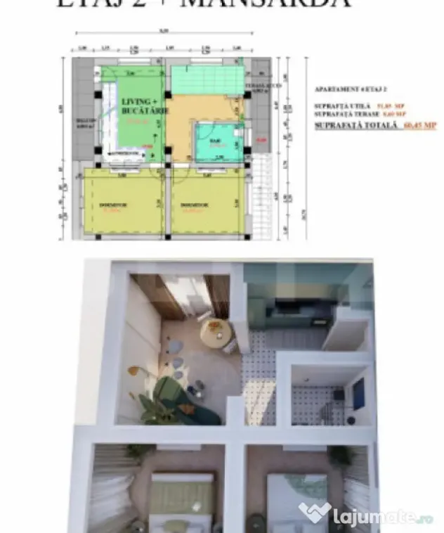 APARTAMENT 3 CAMERE - REDIU GRADINITA KIKI