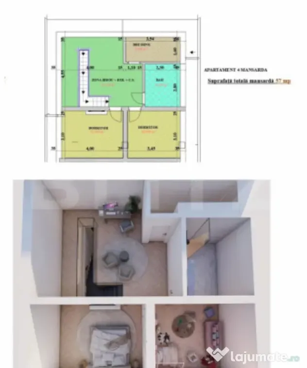 APARTAMENT 3 CAMERE - REDIU GRADINITA KIKI