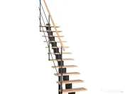 Scara London - trepte suspendate fag + structura metalica 