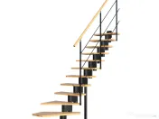 Scara London - trepte suspendate fag + structura metalica 