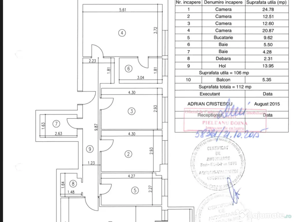 vânzare 4 camere lux, vedere lac, zona Floreasca Aviației