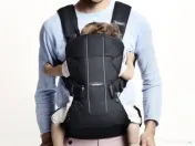 Marsupiu anatomic BabyBjorn One, Bumbac, Denim Gri, stare excelenta 