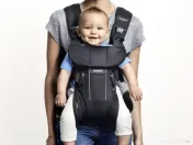 Marsupiu anatomic BabyBjorn One, Bumbac, Denim Gri, stare excelenta 