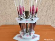 Set cuțite plexic cu trandafiri 