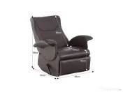 Fotoliu Romelo piele sintetica maro