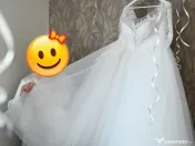 ✨ Rochie de mireasă tip prințesă + voal + crinolină ✨ 